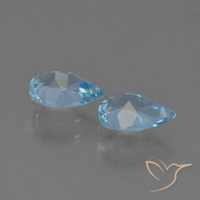 Pedras preciosas de Topázio Azul Suíço natural de 1.45 ct, Formato de pêra, VS