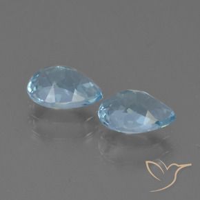 Pedras preciosas de Topázio Céu azul natural de 1.79 ct, Formato de pêra, VS