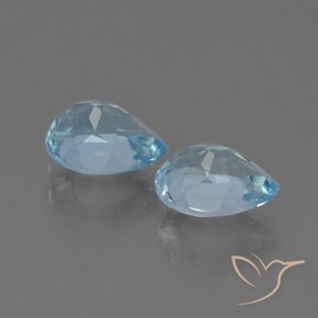 Pedras preciosas de Topázio Azul Suíço natural de 1.86 ct, Formato de pêra, VS