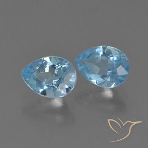 Pedras preciosas de Topázio Azul Suíço natural de 1.76 ct, Formato de pêra, VS
