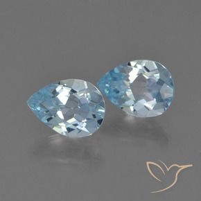 Pedras preciosas de Topázio Azul Suíço natural de 1.61 ct, Formato de pêra, VS