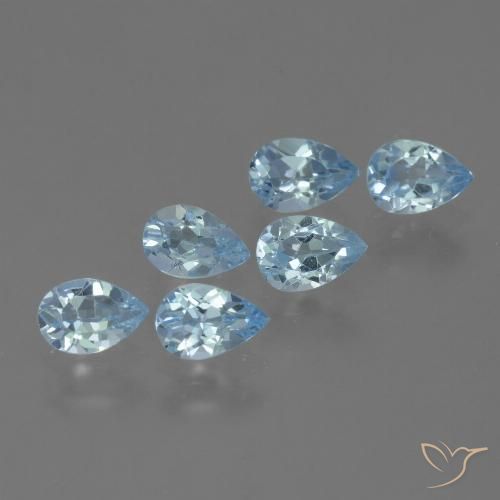 3.21ctw Natural Céu azul Topázio, Formato de pêra, VS