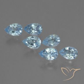 Pedras preciosas de Topázio Céu azul natural de 3.21 ct, Formato de pêra, VS