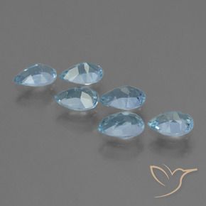 Pedras preciosas de Topázio Céu azul natural de 2.94 ct, Formato de pêra, VS