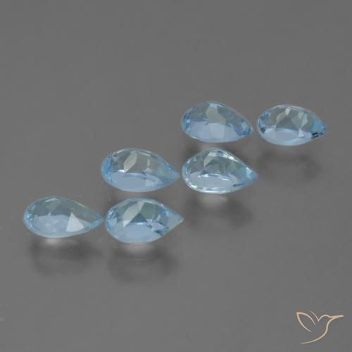 Pedras preciosas de Topázio Azul Suíço natural de 3.21 ct, Formato de pêra, VS