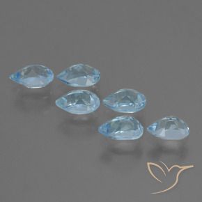 Pedras preciosas de Topázio Azul Suíço natural de 3.27 ct, Formato de pêra, VS