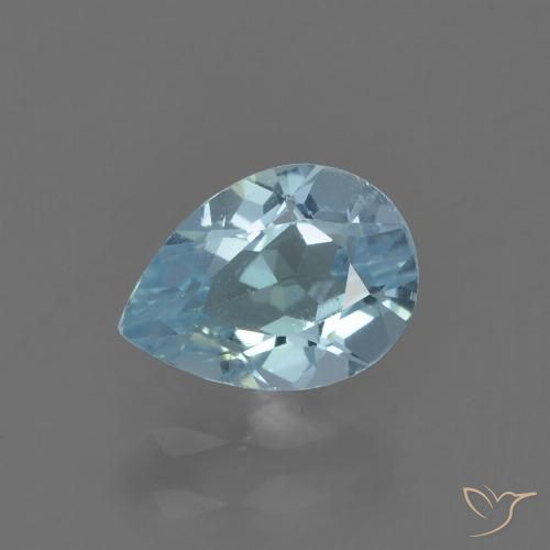 0.94ct Natural Céu azul Topázio, Formato de pêra, VS