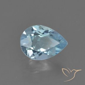 Topázio Céu azul Natural 0.94ct, Formato de pêra, VS