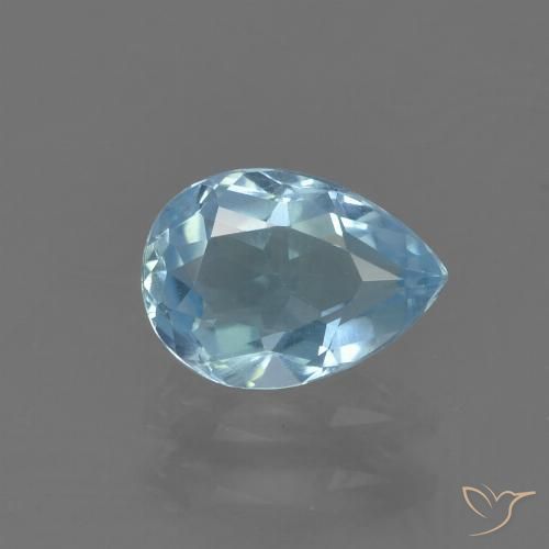 0.82ct Natural Céu azul Topázio, Formato de pêra, VS