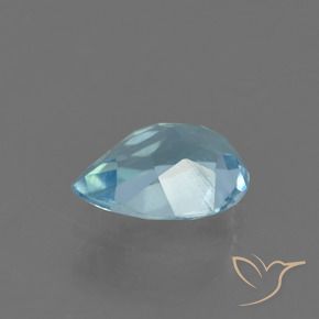 Topázio Céu azul Natural 0.82ct, Formato de pêra, VS