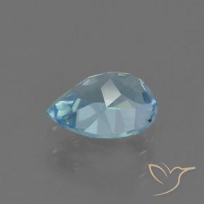 Topázio Céu azul Natural 0.89ct, Formato de pêra, VS