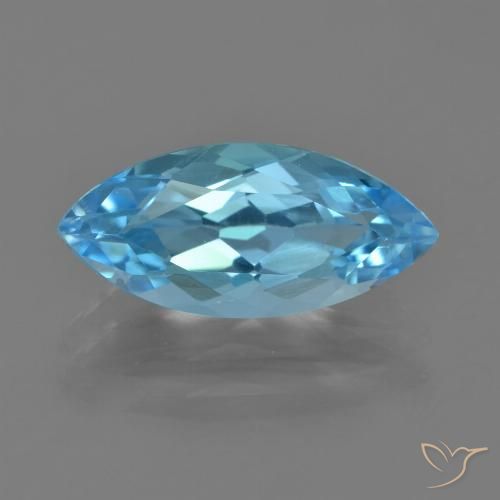 3.64ct Natural Azul Suíço Topázio, Marquesa, VVS-VS