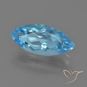 Topázio Azul Suíço Natural 3.64ct, Marquesa, VVS-VS