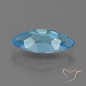 Topázio Azul Suíço Natural 3.64ct, Marquesa, VVS-VS