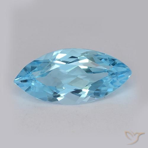 3.51ct Natural Azul Suíço Topázio, Marquesa, VVS-VS