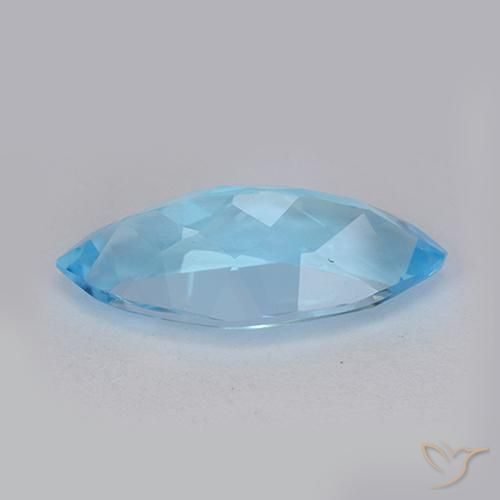 Topázio Azul Suíço Natural 3.51ct, Marquesa, VVS-VS