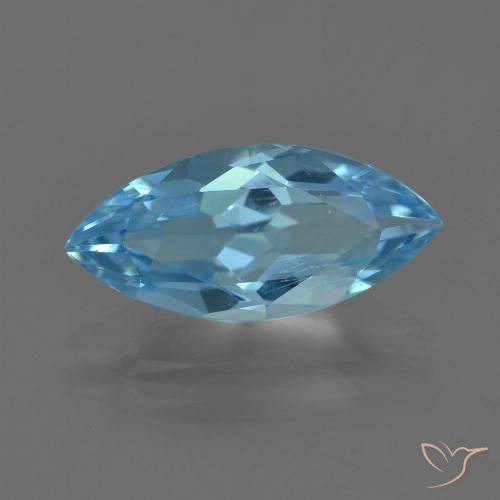 3.31ct Natural Azul Suíço Topázio, Marquesa, VVS-VS
