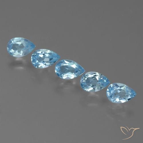 2.72ctw Natural Azul Suíço Topázio, Formato de pêra, VS