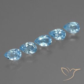 Pedras preciosas de Topázio Azul Suíço natural de 2.72 ct, Formato de pêra, VS