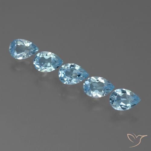 2.63ctw Natural Céu azul Topázio, Formato de pêra, VS