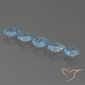 Pedras preciosas de Topázio Céu azul natural de 2.63 ct, Formato de pêra, VS