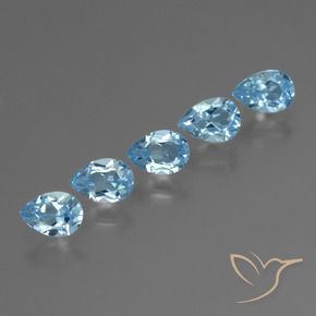 Pedras preciosas de Topázio Azul Suíço natural de 2.76 ct, Formato de pêra, VS