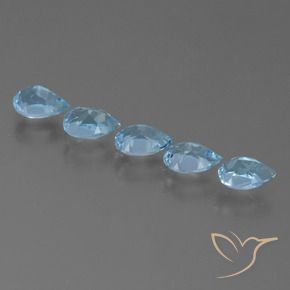 Pedras preciosas de Topázio Azul Suíço natural de 2.76 ct, Formato de pêra, VS