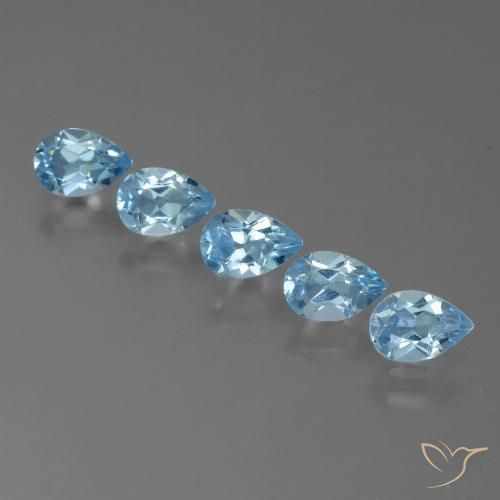 2.57ctw Natural Azul Suíço Topázio, Formato de pêra, VS
