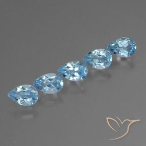 Pedras preciosas de Topázio Azul Suíço natural de 2.57 ct, Formato de pêra, VS