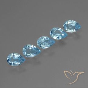 Pedras preciosas de Topázio Céu azul natural de 2.75 ct, Formato de pêra, VS