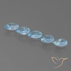 Pedras preciosas de Topázio Céu azul natural de 2.75 ct, Formato de pêra, VS