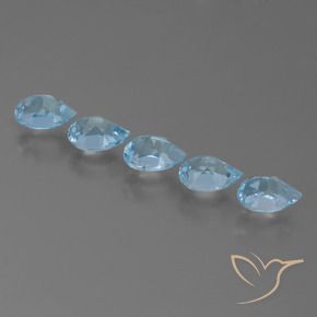 Pedras preciosas de Topázio Céu azul natural de 2.65 ct, Formato de pêra, VS