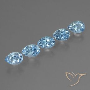 Pedras preciosas de Topázio Azul Suíço natural de 3.07 ct, Formato de pêra, VS