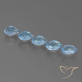 Pedras preciosas de Topázio Azul Suíço natural de 3.07 ct, Formato de pêra, VS