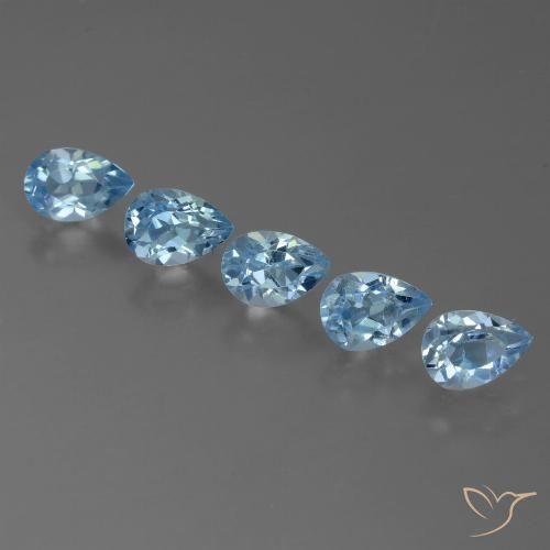 2.80ctw Natural Azul Suíço Topázio, Formato de pêra, VS