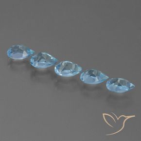 Pedras preciosas de Topázio Azul Suíço natural de 2.80 ct, Formato de pêra, VS