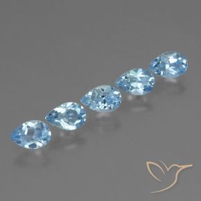 Pedras preciosas de Topázio Azul Suíço natural de 2.61 ct, Formato de pêra, VS