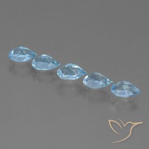 Pedras preciosas de Topázio Azul Suíço natural de 2.61 ct, Formato de pêra, VS