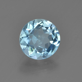 Topázio azul natural 2,17ct, corte redondo, VS
