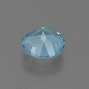 Topázio azul natural 2,17ct, corte redondo, VS