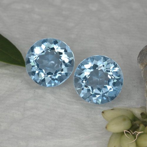 4.58ctw Natural Céu azul Topázio, Redondo, VVS-VS