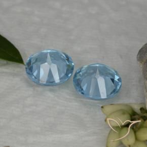 Pedras preciosas de Topázio Céu azul natural de 4.58 ct, Redondo, VVS-VS