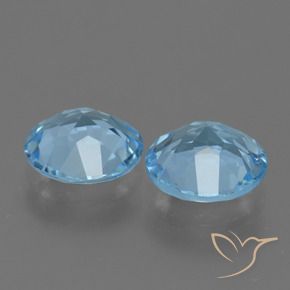 Pedras preciosas de Topázio Céu azul natural de 3.90 ct, Redondo, VS