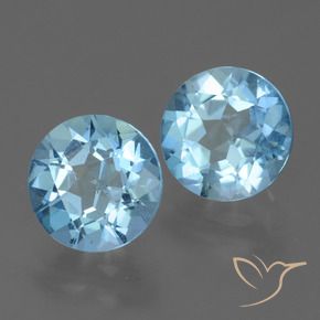 Pedras preciosas de Topázio Céu azul natural de 4.55 ct, Redondo, VS