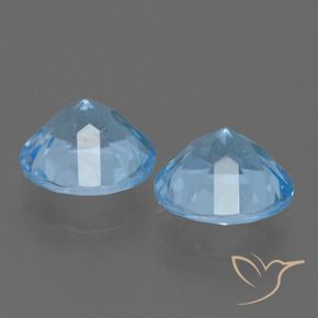 Pedras preciosas de Topázio Céu azul natural de 4.55 ct, Redondo, VS