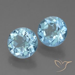 Pedras preciosas de Topázio Céu azul natural de 4.52 ct, Redondo, VVS-VS