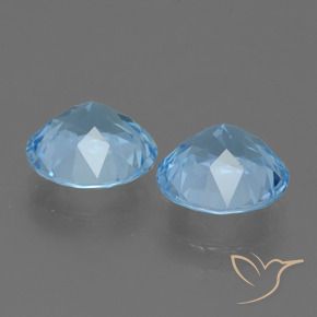 Pedras preciosas de Topázio Céu azul natural de 4.52 ct, Redondo, VVS-VS