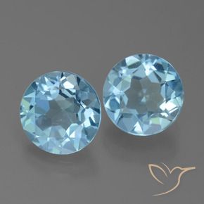 Pedras preciosas de Topázio Céu azul natural de 4.30 ct, Redondo, VVS-VS