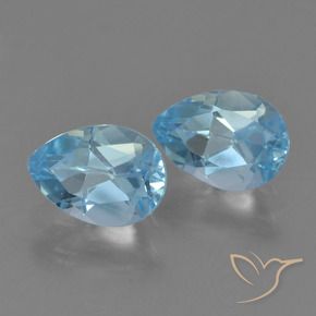 Pedras preciosas de Topázio Azul Suíço natural de 1.74 ct, Formato de pêra, VVS