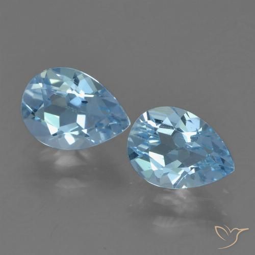 1.72ctw Natural Azul Suíço Topázio, Formato de pêra, VVS-VS